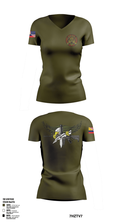 Operadores502d SFS Cobra Flight502d SFS S30C 62155969 Women's Short Sleeve V-neck Shirt - 2