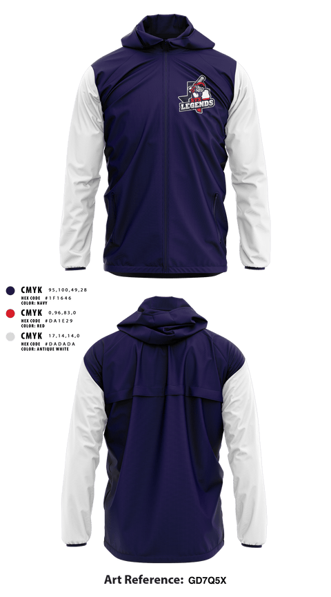 Windbreaker, Stx legends, Baseball, Teamtime, Team time, sublimation, custom sports apparel, team uniforms, spirit wear, spiritwear, sports uniforms, custom shirts, team store, custom team store, fundraiser sports, apparel fundraiser