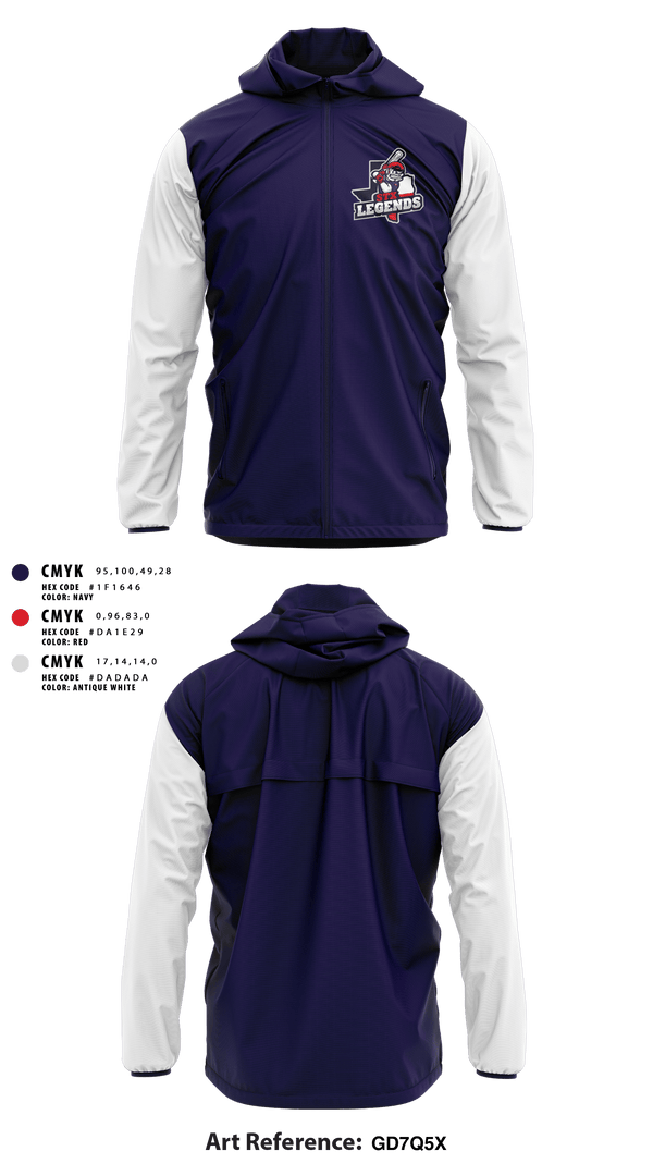Windbreaker, Stx legends, Baseball, Teamtime, Team time, sublimation, custom sports apparel, team uniforms, spirit wear, spiritwear, sports uniforms, custom shirts, team store, custom team store, fundraiser sports, apparel fundraiser