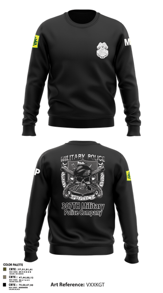 Crew Neck Sweatshirt, 307TH Military Police Company, , Teamtime, Team time, sublimation, custom sports apparel, team uniforms, spirit wear, spiritwear, sports uniforms, custom shirts, team store, custom team store, fundraiser sports, apparel fundraiser
