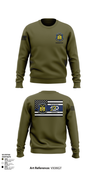 Crew Neck Sweatshirt, MSHP Class 120, Police, Teamtime, Team time, sublimation, custom sports apparel, team uniforms, spirit wear, spiritwear, sports uniforms, custom shirts, team store, custom team store, fundraiser sports, apparel fundraiser