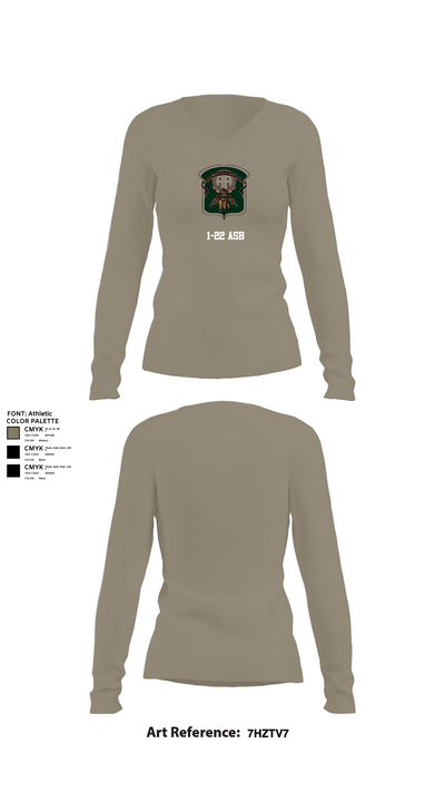 1-22 ASB 88977658 Women's Long Sleeve V-neck Shirt - 62