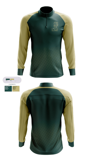 Quarter Zip Jacket, Saint Edward High School Volleyball, Women's Volleyball, Teamtime, Team time, sublimation, custom sports apparel, team uniforms, spirit wear, spiritwear, sports uniforms, custom shirts, team store, custom team store, fundraiser sports, apparel fundraiser