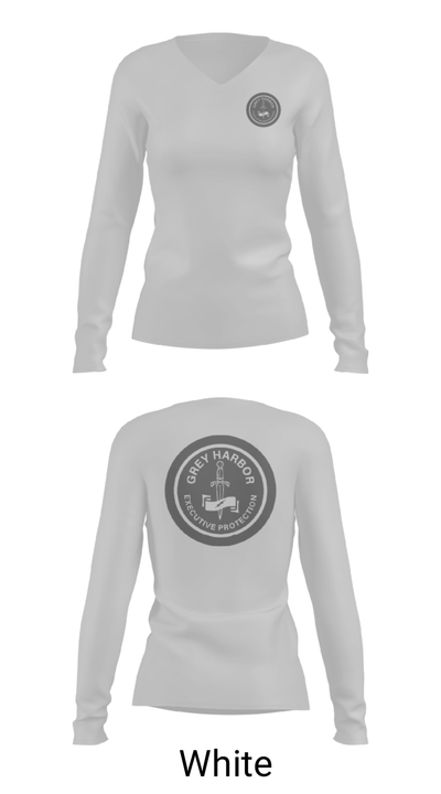 Grey Harbor Executive Protection 51573622 Women's Long Sleeve V-neck Shirt - 16