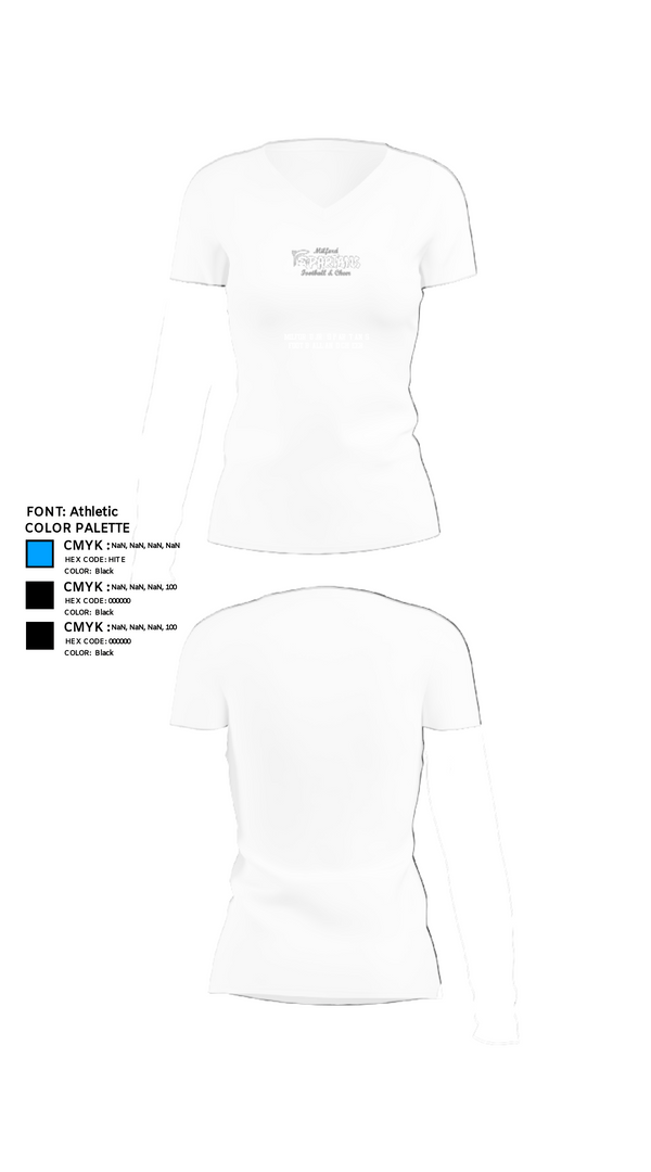 Women's Short Sleeve Vneck Shirt, Milford Jr Spartans Football and Cheer, Football, Teamtime, Team time, sublimation, custom sports apparel, team uniforms, spirit wear, spiritwear, sports uniforms, custom shirts, team store, custom team store, fundraiser sports, apparel fundraiser