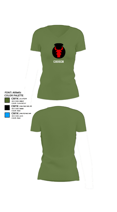 Chosen 93553712 Women's Short Sleeve V-neck Shirt - 44