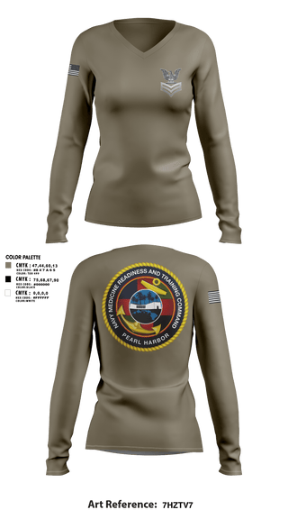 Women's Long Sleeve Vneck Shirt, NMRTC-PH FCPOA, Navy, Teamtime, Team time, sublimation, custom sports apparel, team uniforms, spirit wear, spiritwear, sports uniforms, custom shirts, team store, custom team store, fundraiser sports, apparel fundraiser