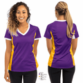 Norwalk Girls Flag Football 63158506 Women's Short Sleeve V-neck Shirt - 3