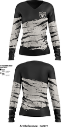 Drexel Hill Raiders 58954132 Women's Long Sleeve V-neck Shirt - 1