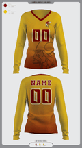 Mission Valley Senior High School Volleyball 58304550 Women's Long Sleeve V-neck Shirt - 2