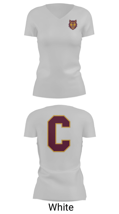 Colonie Central High School Volleyball 71332404 Women's Short Sleeve V-neck Shirt - 19