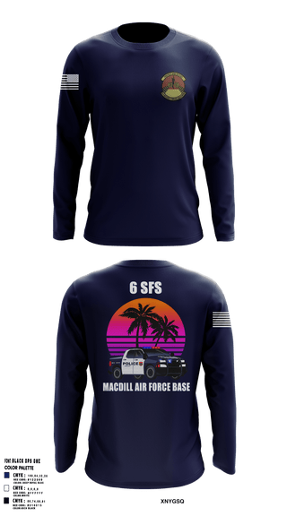 Long Sleeve Performance Shirt, 6th Security Forces Squadron, Air Force, Teamtime, Team time, sublimation, custom sports apparel, team uniforms, spirit wear, spiritwear, sports uniforms, custom shirts, team store, custom team store, fundraiser sports, apparel fundraiser