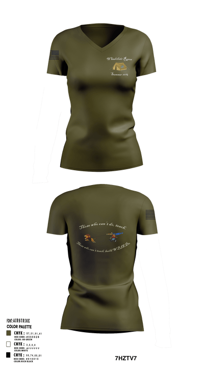 AOB-S 37277652 Women's Short Sleeve V-neck Shirt - 32