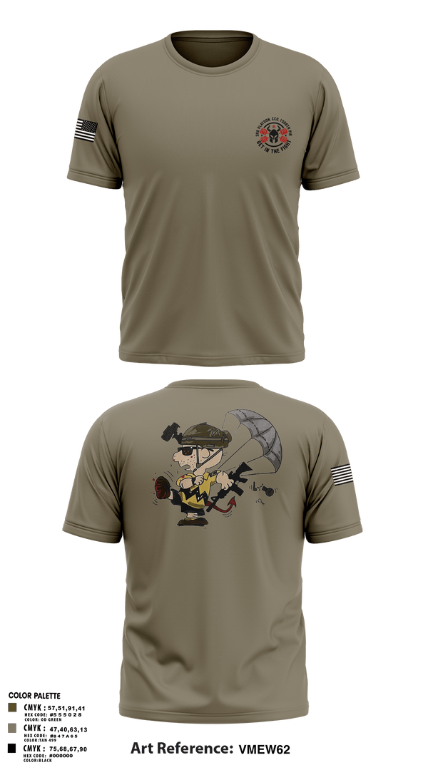 Old School Cotton Feel Shirt, 3rd Platoon, CCo, 1-508th PIR, , Teamtime, Team time, sublimation, custom sports apparel, team uniforms, spirit wear, spiritwear, sports uniforms, custom shirts, team store, custom team store, fundraiser sports, apparel fundraiser