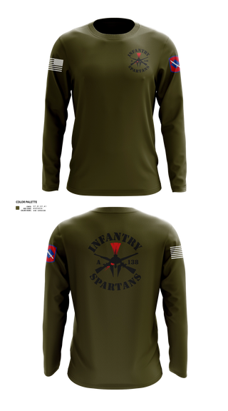 Long Sleeve Performance Shirt, Alpha Company 1-138th Infantry Regiment, , Teamtime, Team time, sublimation, custom sports apparel, team uniforms, spirit wear, spiritwear, sports uniforms, custom shirts, team store, custom team store, fundraiser sports, apparel fundraiser