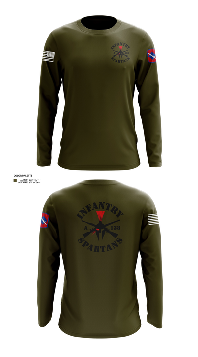 Alpha Company 1-138th Infantry Regiment 86891833 Long Sleeve Performance Shirt 201
