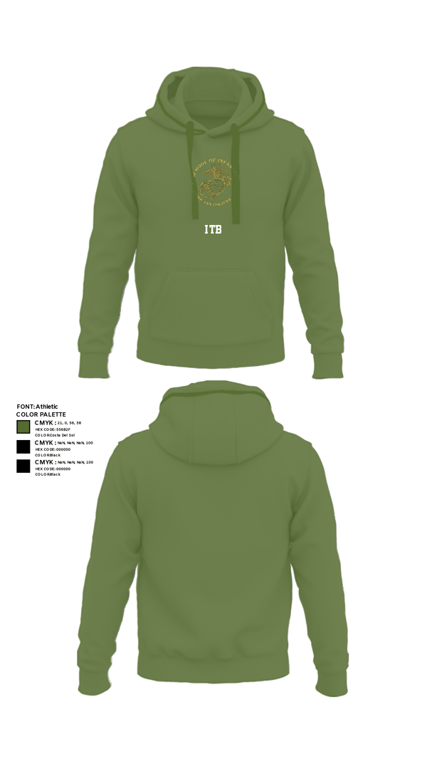 Hoodie, Infantry Training Battalion, Marines, Teamtime, Team time, sublimation, custom sports apparel, team uniforms, spirit wear, spiritwear, sports uniforms, custom shirts, team store, custom team store, fundraiser sports, apparel fundraiser