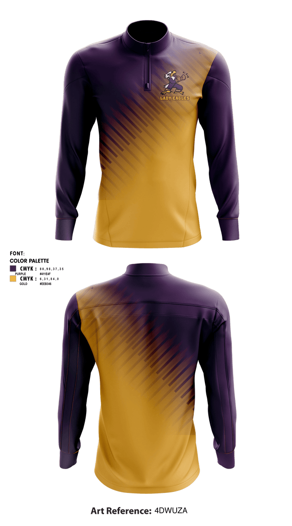 Quarter Zip Jacket, Lady Eagles, Women's Volleyball, Teamtime, Team time, sublimation, custom sports apparel, team uniforms, spirit wear, spiritwear, sports uniforms, custom shirts, team store, custom team store, fundraiser sports, apparel fundraiser