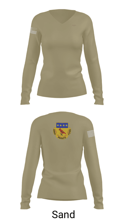 Alpha BTRY 2/138th FA 84014015 Women's Long Sleeve V-neck Shirt - 92