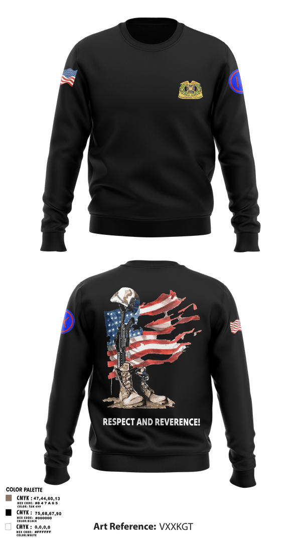 Crew Neck Sweatshirt, 962D QUARTERMASTER COMPANY (MORTUARY AFFAIRS), Army, Teamtime, Team time, sublimation, custom sports apparel, team uniforms, spirit wear, spiritwear, sports uniforms, custom shirts, team store, custom team store, fundraiser sports, apparel fundraiser