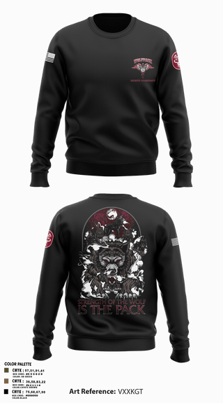 Crew Neck Sweatshirt, Bravo Company, MRBn, Fort Belvoir, Army, Teamtime, Team time, sublimation, custom sports apparel, team uniforms, spirit wear, spiritwear, sports uniforms, custom shirts, team store, custom team store, fundraiser sports, apparel fundraiser