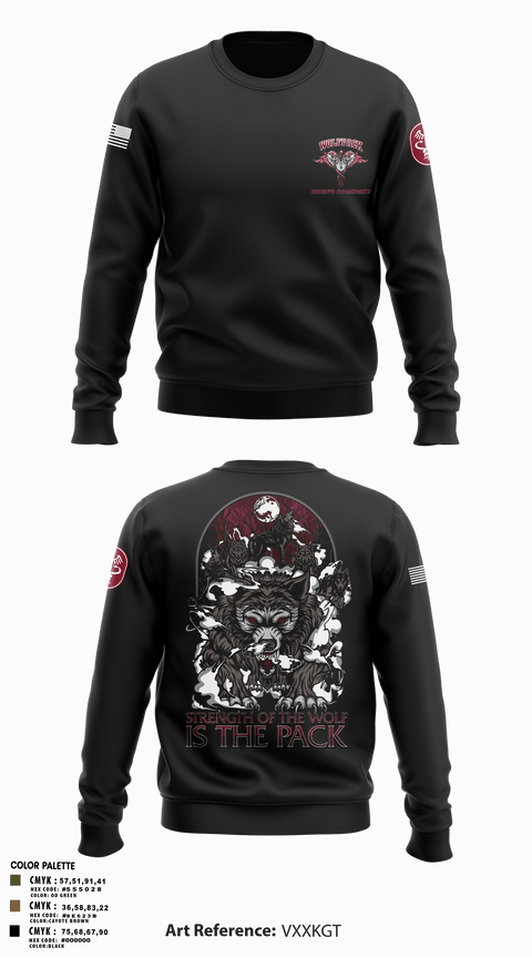 Crew Neck Sweatshirt, Bravo Company, MRBn, Fort Belvoir, Army, Teamtime, Team time, sublimation, custom sports apparel, team uniforms, spirit wear, spiritwear, sports uniforms, custom shirts, team store, custom team store, fundraiser sports, apparel fundraiser