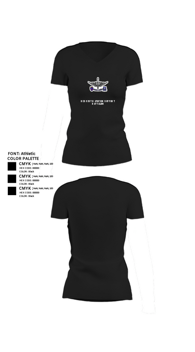 HCS 935th Aviation support battalion 94548122 Women's Short Sleeve V-neck Shirt - 24