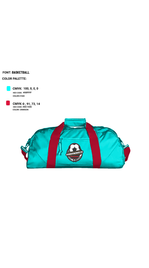 Duffle Bag, Condominio FC, Men's Soccer, Teamtime, Team time, sublimation, custom sports apparel, team uniforms, spirit wear, spiritwear, sports uniforms, custom shirts, team store, custom team store, fundraiser sports, apparel fundraiser