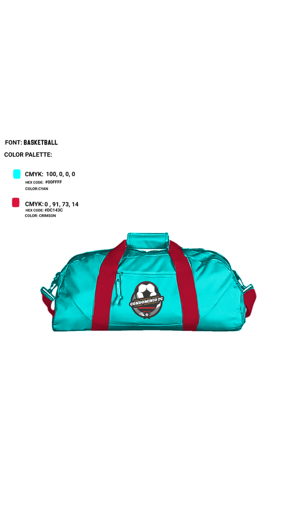 Duffle Bag, Condominio FC, Men's Soccer, Teamtime, Team time, sublimation, custom sports apparel, team uniforms, spirit wear, spiritwear, sports uniforms, custom shirts, team store, custom team store, fundraiser sports, apparel fundraiser