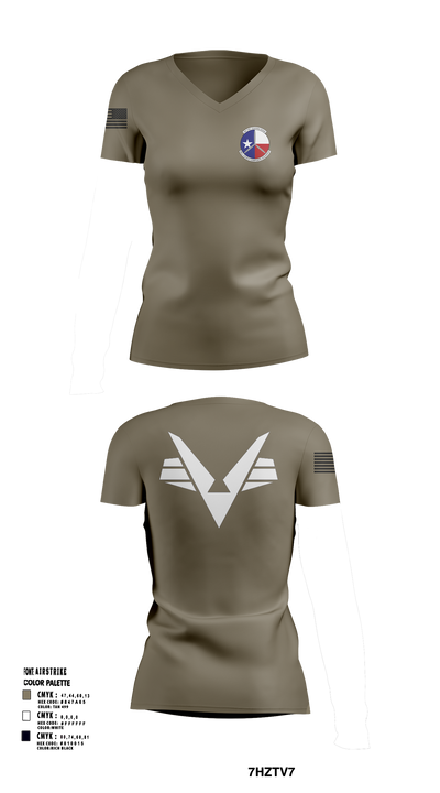 SWR-TX-403 2239493 Women's Short Sleeve V-neck Shirt - 52