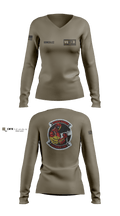 VQ-3 DET TRVS 52792969 Women's Long Sleeve V-neck Shirt - 2