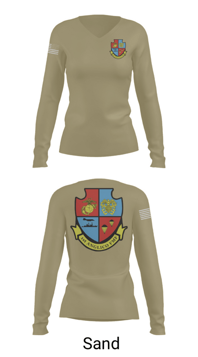 1st Anglico 77697300 Women's Long Sleeve V-neck Shirt - 97