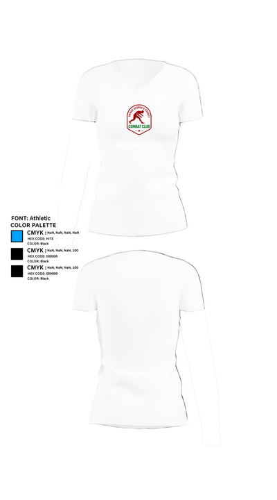 Pg Combat club 6990315 Women's Short Sleeve V-neck Shirt - 18