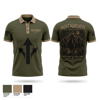 Short Sleeve Performance Polo, Nightmarchers, Army, Teamtime, Team time, sublimation, custom sports apparel, team uniforms, spirit wear, spiritwear, sports uniforms, custom shirts, team store, custom team store, fundraiser sports, apparel fundraiser