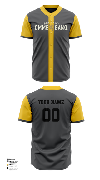 Full Button Baseball Jersey, Ommegang, Baseball, Teamtime, Team time, sublimation, custom sports apparel, team uniforms, spirit wear, spiritwear, sports uniforms, custom shirts, team store, custom team store, fundraiser sports, apparel fundraiser