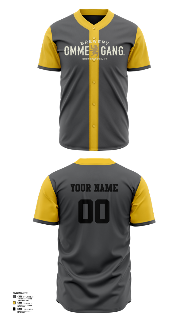 Full Button Baseball Jersey, Ommegang, Baseball, Teamtime, Team time, sublimation, custom sports apparel, team uniforms, spirit wear, spiritwear, sports uniforms, custom shirts, team store, custom team store, fundraiser sports, apparel fundraiser