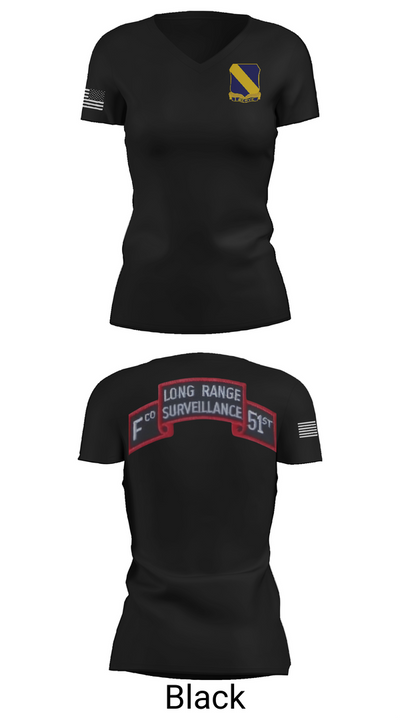 Fco 51st infantry LRSU 81538423 Women's Short Sleeve V-neck Shirt - 28