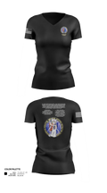 Fort Leonard Wood Basic Military Police Schoolhouse Instructors & Faculty 37360083 Women's Short Sleeve V-neck Shirt - 30