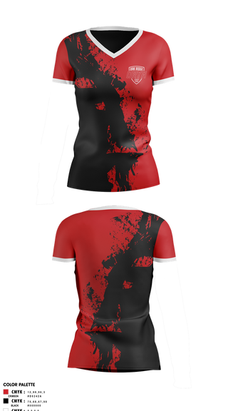 Womens Short Sleeve Vneck Shirt, Oak Ridge Youth Association, Softball, Teamtime, Team time, sublimation, custom sports apparel, team uniforms, spirit wear, spiritwear, sports uniforms, custom shirts, team store, custom team store, fundraiser sports, apparel fundraiser
