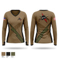 527 Military Police Company Women's Long Sleeve V-neck Shirt - 1