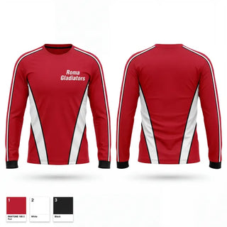 Long Sleeve Performance Shirt, Roma Gladiators, Baseball, Teamtime, Team time, sublimation, custom sports apparel, team uniforms, spirit wear, spiritwear, sports uniforms, custom shirts, team store, custom team store, fundraiser sports, apparel fundraiser