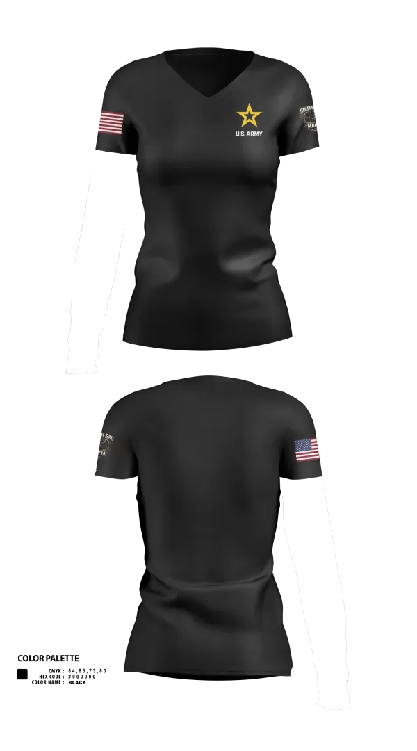 Womens Short Sleeve Vneck Shirt, SAC SOUTH, Army, Teamtime, Team time, sublimation, custom sports apparel, team uniforms, spirit wear, spiritwear, sports uniforms, custom shirts, team store, custom team store, fundraiser sports, apparel fundraiser