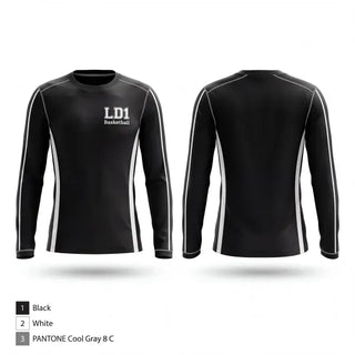 Long Sleeve Performance Shirt, LD1 Basketball, Men's Basketball, Teamtime, Team time, sublimation, custom sports apparel, team uniforms, spirit wear, spiritwear, sports uniforms, custom shirts, team store, custom team store, fundraiser sports, apparel fundraiser