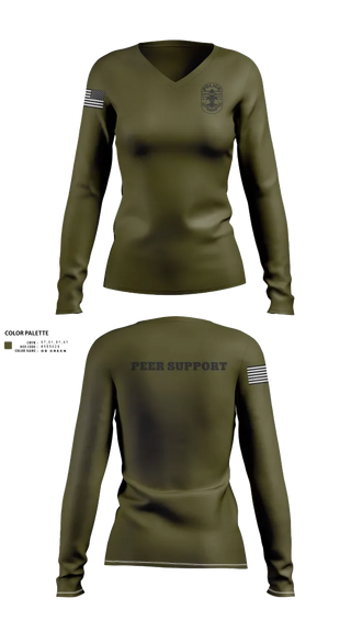 Womens Long Sleeve Vneck Shirt, LMPD HSO TACMED, Police, Teamtime, Team time, sublimation, custom sports apparel, team uniforms, spirit wear, spiritwear, sports uniforms, custom shirts, team store, custom team store, fundraiser sports, apparel fundraiser