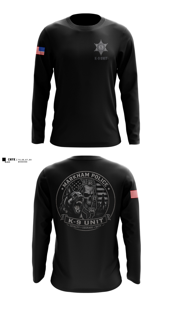 Long Sleeve Performance Shirt, Markham Police K9 Unit, Police, Teamtime, Team time, sublimation, custom sports apparel, team uniforms, spirit wear, spiritwear, sports uniforms, custom shirts, team store, custom team store, fundraiser sports, apparel fundraiser