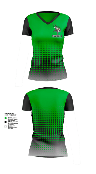 Womens Short Sleeve Vneck Shirt, Vandals, , Teamtime, Team time, sublimation, custom sports apparel, team uniforms, spirit wear, spiritwear, sports uniforms, custom shirts, team store, custom team store, fundraiser sports, apparel fundraiser