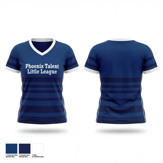 Womens Short Sleeve Vneck Shirt, Phoenix Talent Little League, Baseball, Teamtime, Team time, sublimation, custom sports apparel, team uniforms, spirit wear, spiritwear, sports uniforms, custom shirts, team store, custom team store, fundraiser sports, apparel fundraiser