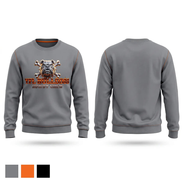 Crew Neck Sweatshirt, YFL Bulldogs, , Teamtime, Team time, sublimation, custom sports apparel, team uniforms, spirit wear, spiritwear, sports uniforms, custom shirts, team store, custom team store, fundraiser sports, apparel fundraiser