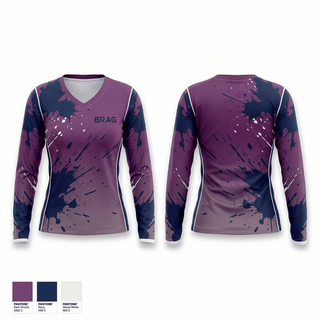Womens Long Sleeve Vneck Shirt, BRAG, Cheer, Teamtime, Team time, sublimation, custom sports apparel, team uniforms, spirit wear, spiritwear, sports uniforms, custom shirts, team store, custom team store, fundraiser sports, apparel fundraiser