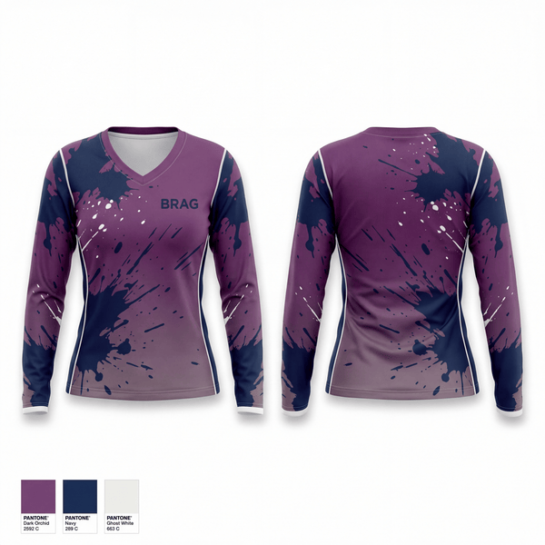 Womens Long Sleeve Vneck Shirt, BRAG, Cheer, Teamtime, Team time, sublimation, custom sports apparel, team uniforms, spirit wear, spiritwear, sports uniforms, custom shirts, team store, custom team store, fundraiser sports, apparel fundraiser